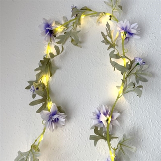 LED lyskæde med blomster og blade